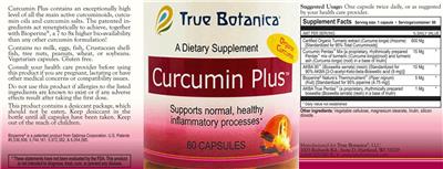 Curcumin Plus label