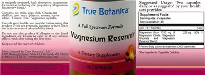 Magnesium Reservoir label
