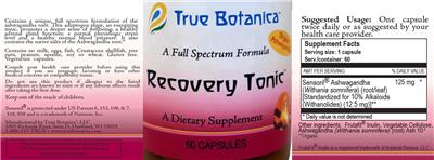 Recovery Tonic label
