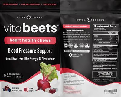 VitaBeets Berry-Pom Natural Flavor label