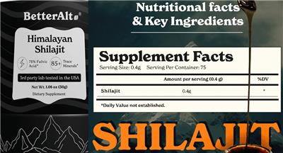 Himalayan Shilajit label