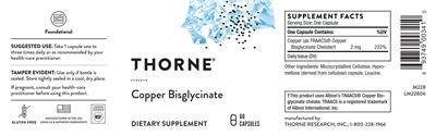 Copper Bisglycinate label