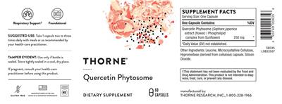 Quercetin Phytosome label