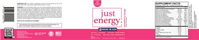 Just Energy Strawberry Mango label
