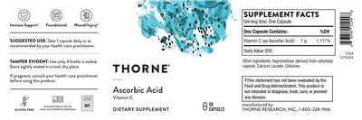 Ascorbic Acid label