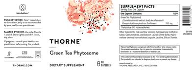 Green Tea Phytosome label