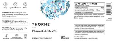 PharmaGABA-250 label