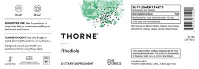 Rhodiola label