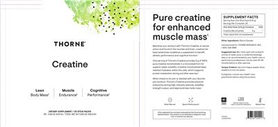 Creatine label