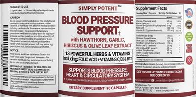 Blood Pressure Support label