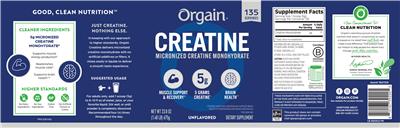 Creatine Unflavored label