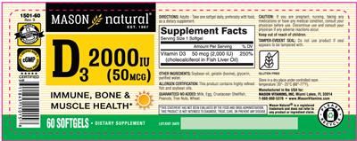 D3 2000 IU (50 mcg) label