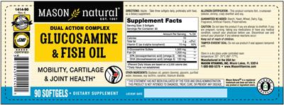 Glucosamine & Fish Oil label