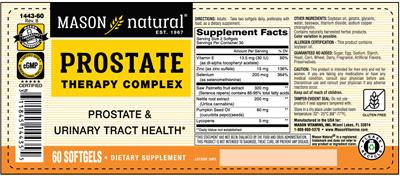 Prostate Therapy Complex label