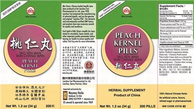 Peach Kernel Pills Tao Ren Wan Run Chang Wan label
