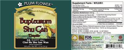 Bupleurum Shu Gan Teapills label