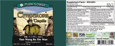 Emperor's Teapills label