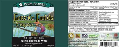 Fertile Fields Teapills label