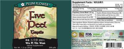 Five Peel Teapills label
