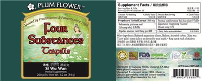 Four Substances Teapills label