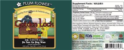 Golden Lock Teapills label