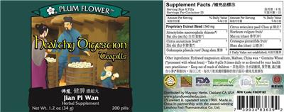 Healthy Digestion Teapills label