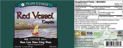 Red Vessel Teapills label