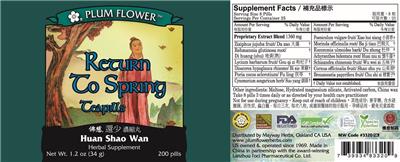 Return to Spring Teapills label