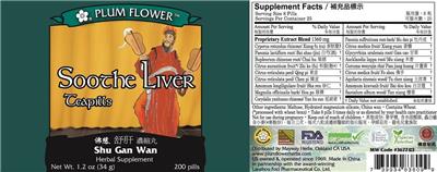 Soothe Liver Teapills label