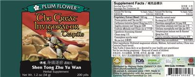 The Great Invigorator Teapills label