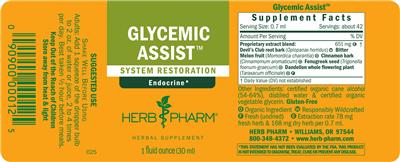 Glycemic Assist label