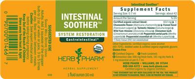 Intestinal Soother label