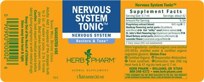 Nervous System Tonic label