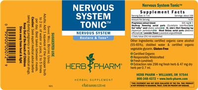 Nervous System Tonic label