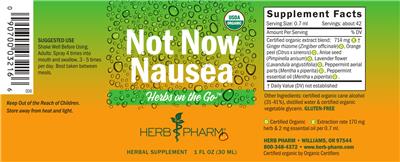 Not Now Nausea label