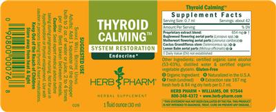 Thyroid Calming label