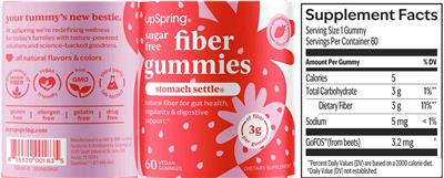 Fiber Gummies Strawberry Flavored label