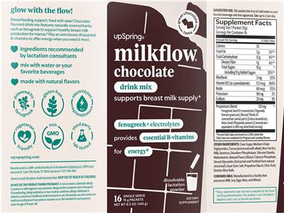 MilkFlow Chocolate label