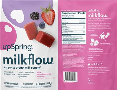MilkFlow Soft Chews Berry label