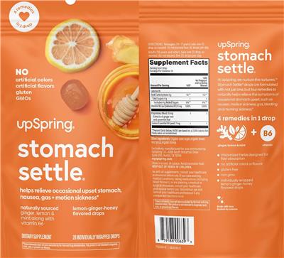 Stomach Settle Drops Lemon-Ginger-Honey Flavored label