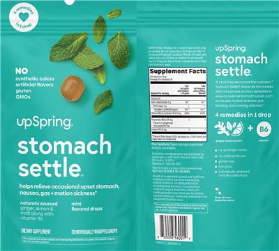 Stomach Settle Drops Mint Flavored label