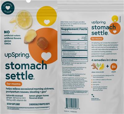 Stomach Settle for Moms Lemon-Ginger-Honey Flavored label