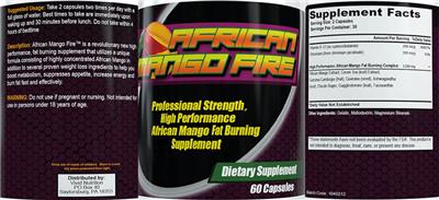 African Mango Fire label