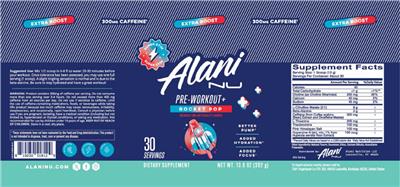Pre-Workout+ Rocket Pop label