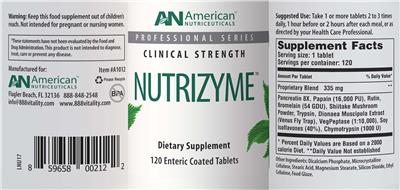 Nutrizyme label