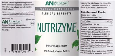Nutrizyme label