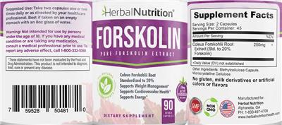 Forskolin label