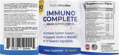 Immuno Complete label