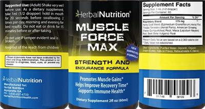 Muscle Force Max label