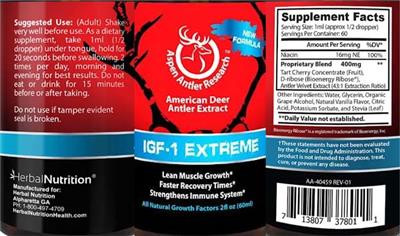 IGF-1 Extreme label